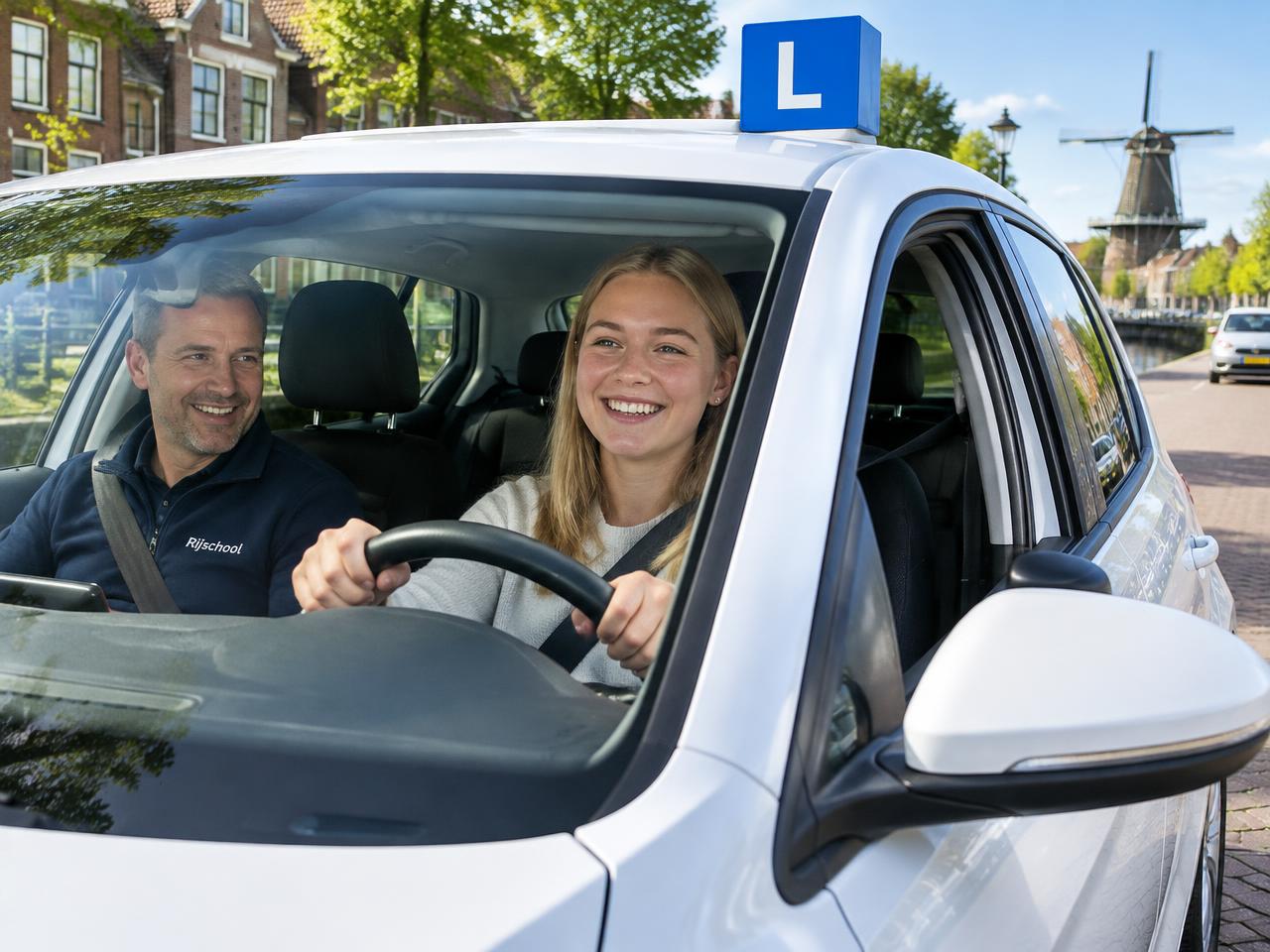 Leerling tijdens rijles